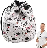 Golf Valuables Pouch | Stores 12-18 Balls Golf Pouch Tee Organizer | Multi-Functional Portable Carrier Adjustable Case for Markers, Course, Practice, Driving Range