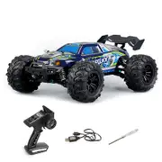 Catzon 1:16 Remote Control Car 2.4GHz High Speed 38KM/H Electric Car 4WD Off Road with LED Headlight-Blue