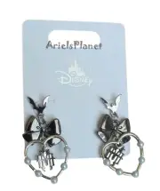 2025 Disney Parks The Haunted Mansion Dangle Silvertone Earrings