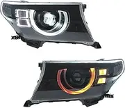 Automotive Headlight Assemblies For Toyota For Land For Cruiser 2007-2015 LED Headlight LC200 Head Lamp Drl Projector Lens Automotive Car Lights