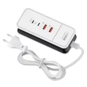 PD50W 4-Port Power Strip Dual USB+Dual Type-C PD QC3.0 Fast Charging Travel Charger Adapter EU Plug US Plug for iPhone 1