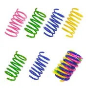 PAWSCRAT Cat Spring Toys 60 Packs Colorful and Durable Plastic Spring coils T...