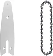 GZHZM 4/6/8 Inch 1/4 Chains And Guide Bar Mini Steel Chains Electric Saw Blade Power Tool Saw Accessory Replacement Wood Cutting