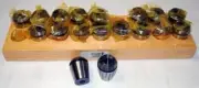 18 Pcs. Techniks ER 32 7/32" to 3/4" x 32nds Steel Sealed Coolant CNC Collet Set