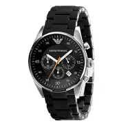 Emporio Armani Ar5858 - Mens Black Sport Chronograph Watch One Size