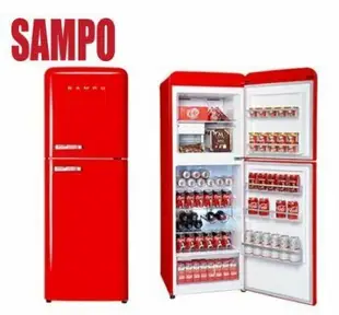 【SAMPO 聲寶】 210L雙門一級能變頻冰箱 SR-C21D-R -含基本安裝+舊機回收 緋麗紅 贈 ZPX100 全聯禮券 (100元)*5