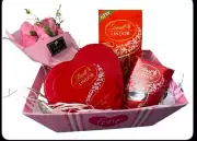 Heart of Gold Valentines Day Chocolate Hamper Gift Box