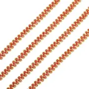 15 Yard Braid Lace Trim, 1/2 Inch Decorated Gimp Trim Red
