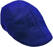 [FARUTA] Casual Beret Flat Cap, Unisex Women Men Vintage Flat Top Cap Breathable Running Sport Caps Soft Lined Newsboy Flat Cap Driving Cap Classic Ivy Hat Cap(Blue)