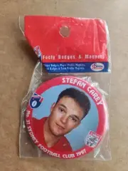 STEFAN CAREY SYDNEY SWANS- AFL Footy badges - 1997 sealed in original packet