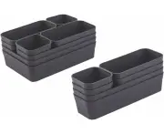 1 x drawer organiser set, storage box, one-piece adjustable, anthracite