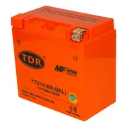 TDR GEL 12V 14AH YTX14-BS 200CCA Motorcycle Battery ATV Quad UTV Maintenance-Free Sealed AGM Technology Rechargeable Motorbike Snowmobile Watercraft Replacement