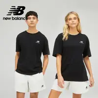 在飛比找momo購物網優惠-【NEW BALANCE】NB 短袖上衣_男裝/女裝_黑色_