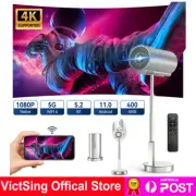 4K Folding LED Projector Ajustable Smart Portable Android WiFi Bluetooth Theater