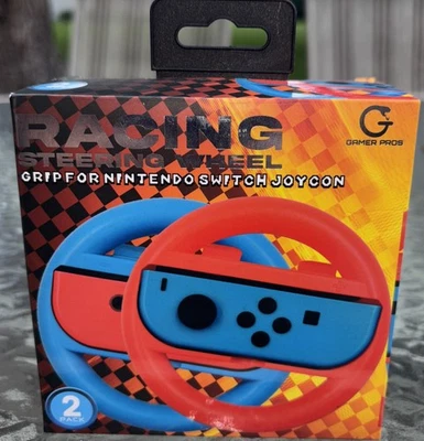 Racing Steering Wheel grip For Nintendo Switch joycon. Two pack