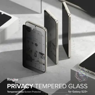 【Ringke】三星 Galaxy S23 Plus Privacy Tempered Glass 防窺鋼化玻璃螢幕保護貼(Rearth 附安裝工具)