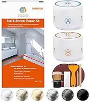 Tub, Tile and Shower Repair Kit (Color Match), 3.7oz Fiberglass Repair Kit, Porcelain Repair Kit White/Almond/Black/Bone/Bisque/Biscuit/Grey/Cream/Off White/Beige, Odorless Bathtub Paint