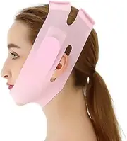 Reusable Double Chin Reducer, V Line Face & Neck Lift Silicone Mask Chin Fat Compression Garment V-shaped Double Chin Eliminator Elastic Strap