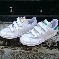 在飛比找蝦皮購物優惠-Adidas Stan Smith CF J 復古 魔鬼氈 