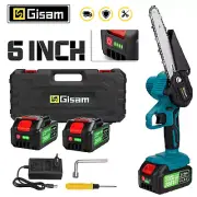 Gisam 6 Inch Chain Saw Cordless Electric Saw Handheld Garden Logging Chainsaw Wo