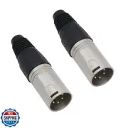 Xilaghy 4-Pin XLR Male Plug Connector, 5cm XLR Cable, Audio Adapter for Micro
