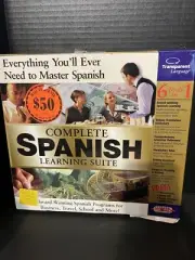 Vintage New COMPLETE SPANISH LEARNING SUITE Windows 95 98 PC Software