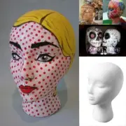 Polystyrene Unisex Foam Mannequin Head Display Model Wig Stand Female Dummy