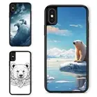 For iPhone XS 11 12 13 14 15 16 Pro Max Anti drop Case white polar bear mountain