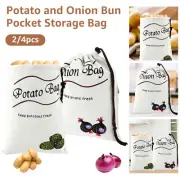 Potato Onion Storage Bag Drawstring Cotton Bags Reusable Vegetable Storage qiGbe