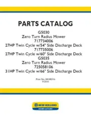 NEW HOLLAND G5030,G5035 ZERO TURN RADIUS MOWER,717734006-27HP TWIN CYCL W/54` PA