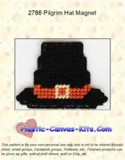 Pilgrim Hat Magnet-Plastic Canvas Pattern or Kit