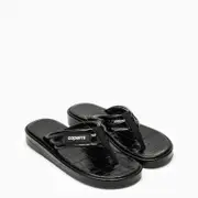 [COPERNI] Black leather flip-flop with logo 40 IT Black