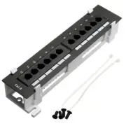 2X( Tool Kit 12 Port CAT6 Patch Panel RJ45 Networking Wall Mount Rack with6602