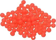 uxcell Fishing Beads Glow Soft Plastic Fishing Bait Eggs Lure Rigs Accessories, 5 mm Fit for Saltwater Freshwater - Round (500 Pack, Red)