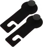 ASAKKURA Car Organizer Hooks Vehicle Seat Headrest Hooks Pu Leather Purses Hanger Car Interior Accessories No-Tool Install