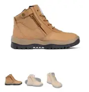 Mongrel 261050 Work Boots. Steel Toe Safety. Wheat Zip-Sider 10US