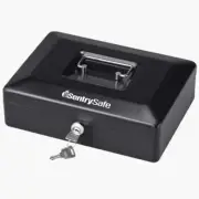 SentrySafe CB-10 Steel Cash Box Safe with Key Lock, Removable Tray, 0.12 Cu. ft.