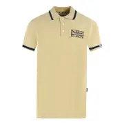Aquascutum London Union Jack Beige Polo Shirt
