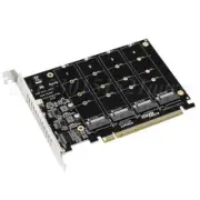 4 Port M.2 NVME SSD To PCIE X16 Hard Drive Converter 4X32Gbps Reader