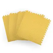 Bopeep EVA Foam Kids Play Mat Floor Kid Crawling Interlocking Home Yellow 60x60