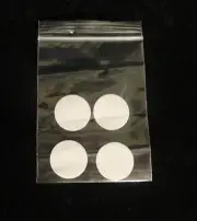LOT OF (4) ALUMINA CERAMIC THIN DISK SUBSTRATE 25 mm DIA X 0.65 mm THICK No.: 47