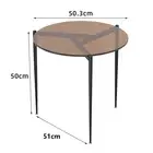Modern Glass Coffee Table Side End Table Black Metal Legs Living Room Furniture