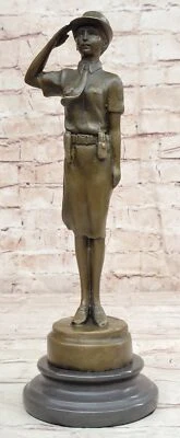 Original Police Woman Officer Bronze Statue by Jean Patoue Decor Artwork