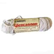 1 Skein Caron Glencannon Yarn Washable Wool Blend Yarn 4 Ply Pearl Beige 3 Oz