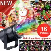 16 Patterns Projector LED Lights Christmas DJ Party LightsStage LightIndoor and Outdoor Decoration Laser Lamp Holiday