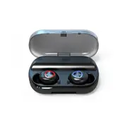 V10 Bluetooth 5.0 Earphone Led Digital Display Tws Button Wireless Stereo Charging Bin Mini Invisible Sports Headset Black