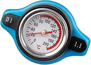 Mobestech Water Tank Cover with Thermometer for Car Digital Thermostat Radiator Temperature Gauge