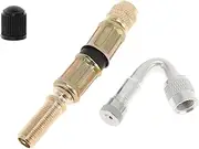 X AUTOHAUX 1set 45 Degree Copper Tire Valve Extension with Durable Plastic 75mm Tyre Valve Stem Extender for Car Motorcycle RV Truck Bike