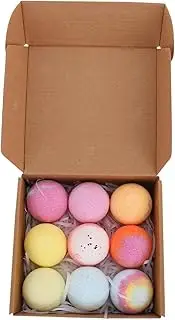 Healeved 9Pcs Essential Oil Bath Portable Spa Bath Balls for Relaxation and Skin Present for Women and Friends Colors