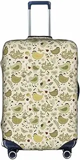 [FSCEV] Yellow Leaves Chicken Trolley Suitcase Protective Cover Business Travel Luggage Protector Fashion 18-32 Inches, White, XL